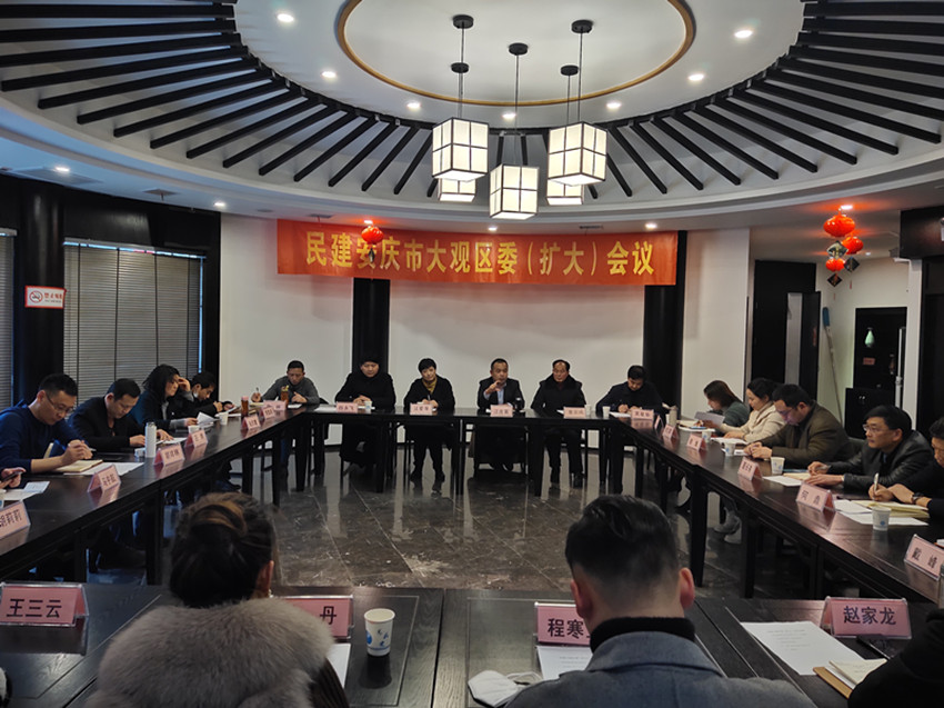民建安庆市大观区委召开区委（扩大）会议