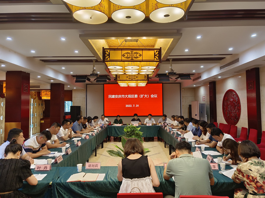民建安庆市大观区委召开区委统一战线精神学习会议