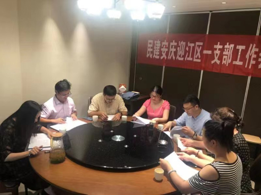 民建安庆迎江区委一支部召开工作会议