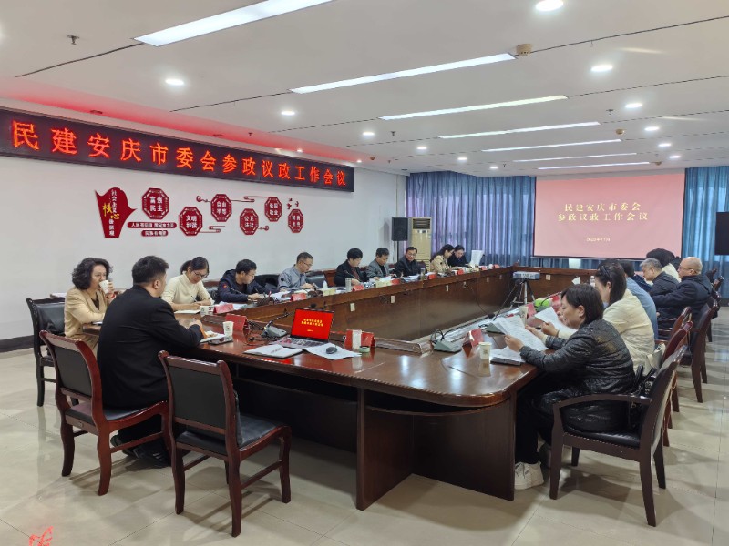1民建安庆市委会召开参政议政工作会议